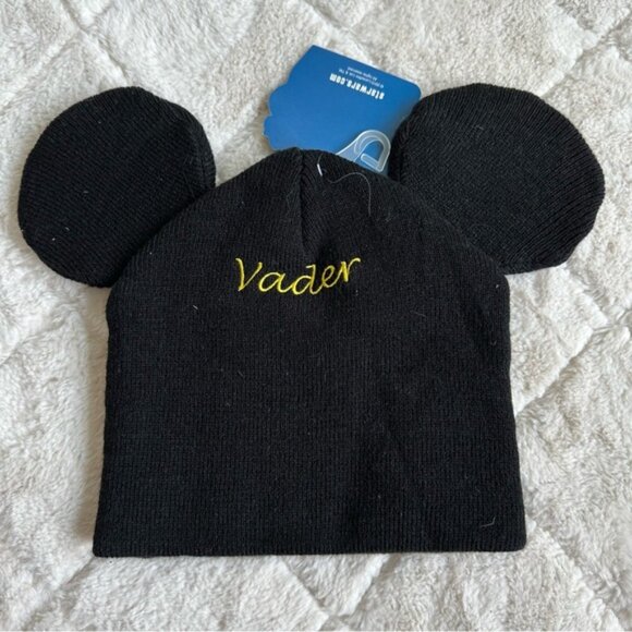 Disney Parks X StarWars | "Darth Vader" Beanie Hat With Mickey Ears | Size Youth - Picture 7 of 7